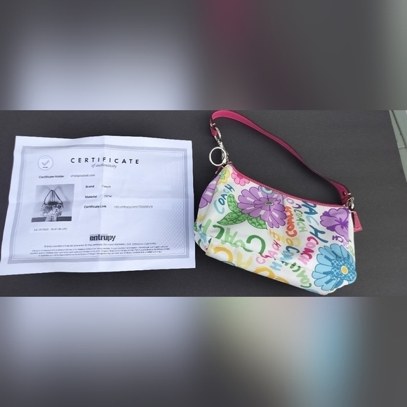 - Coach Authentic Vintage Y2K Graffiti Multicolored Flower Shoulder Bag - Picture 3 of 6